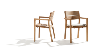 KOS - Teak garden chair with armrests by TRIBÙ - view 3