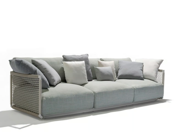 NODI - 3 seater fabric garden sofa by TRIBÙ - view 3