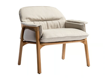 NOMAD - Fabric lounge chair with armrests by TRIBÙ - view 2