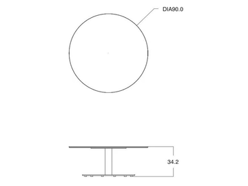 T-TABLE - Round low ceramic garden side table by TRIBÙ - view 3
