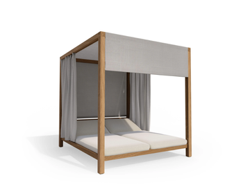 PURE - Canopy teak garden bed by TRIBÙ - view 3