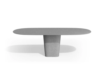 TAO - Oval concrete dining table by TRIBÙ - view 3