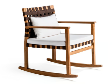 VIS À VIS - Rocking teak chair by TRIBÙ - view 2