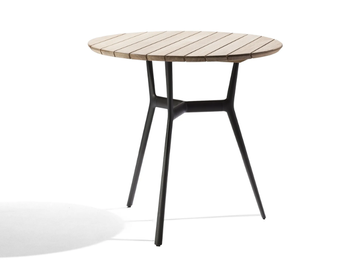 BRANCH - Round aluminium and wood garden table by TRIBÙ - view 2