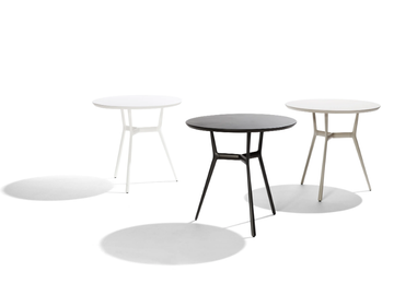 BRANCH - Round powder coated aluminium garden table by TRIBÙ - view 3