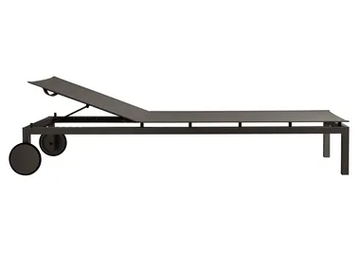 NATAL ALU - Recliner Batyline® lounger with castors by TRIBÙ - view 2