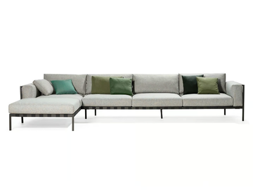NATAL ALU - Corner fabric sofa with chaise longue by TRIBÙ - view 2