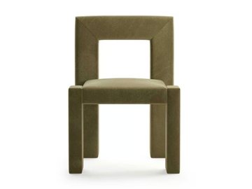 ANGLE II - Upholstered velvet chair open back by TRNK - view 3
