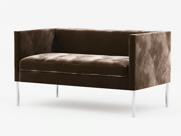 ANGLE - 2 seater velvet sofa by TRNK - view 2