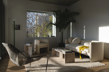 SEGMENT - Low handmade rectangular travertine coffee table by TRNK - view 3