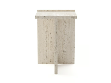 SEGMENT - Rectangular custom travertine coffee table by TRNK - view 3