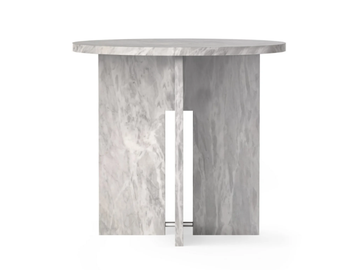 SEGMENT - Round custom Grigio Nuvolato marble table by TRNK - view 2