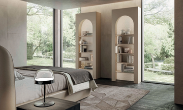 ARCO - Open wooden bookcase with built-in lights by TUMIDEI - view 3