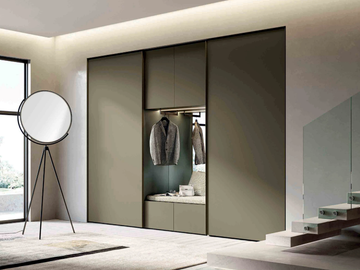 Combined wardrobe - Built-in sectional wooden wardrobe by TUMIDEI - view 2