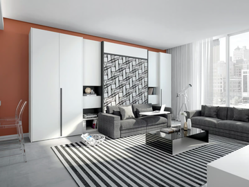 ON-OFF CONFIGURATION 257 - Pull-down bed with cabinet by TUMIDEI - view 2
