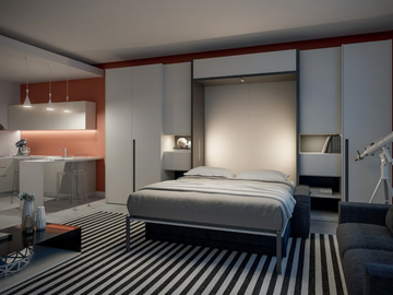 ON-OFF CONFIGURATION 257 - Pull-down bed with cabinet by TUMIDEI - view 3