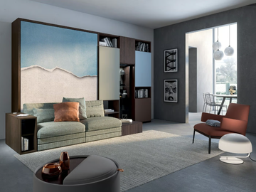 ON-OFF CONFIGURATION 258 - Storage wall with fold-away bed by TUMIDEI - view 2