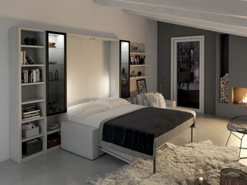 ON-OFF CONFIGURATION 262 - Storage wall with fold-away bed by TUMIDEI - view 3