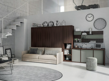ON-OFF CONFIGURATION 266 - Storage wall with fold-away bed by TUMIDEI - view 2