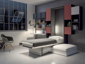 ON-OFF CONFIGURATION 269 - Storage wall with fold-away bed by TUMIDEI - view 3