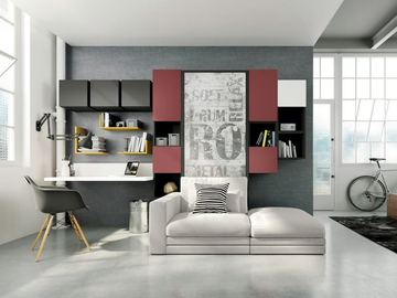 ON-OFF CONFIGURATION 269 - Storage wall with fold-away bed by TUMIDEI - view 2