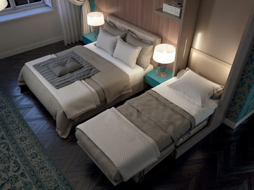 ON-OFF CONFIGURATION 272 - Double bed with integrated nightstands by TUMIDEI - view 3