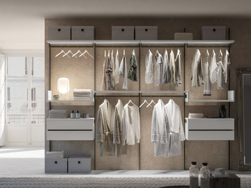 LUDO - Sectional melamine-faced chipboard walk-in wardrobe by TUMIDEI - view 2
