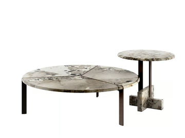 JOAQUIM - Round marble coffee table by Tacchini - view 2