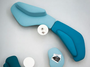 POLAR - Fabric bench with back by Tacchini - view 3
