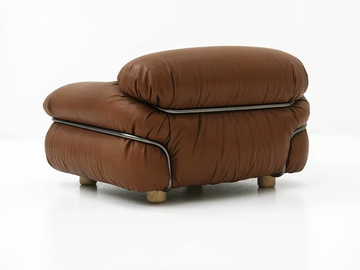 SESANN - Leather armchair with armrests by Tacchini - view 3