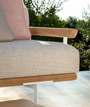 ALLURE - 4 seater fabric and Accoya wood garden sofa by Talenti - view 3