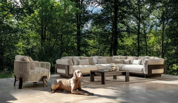 ARGO-WOOD - Rectangular low Accoya® wood garden side table by Talenti - view 3
