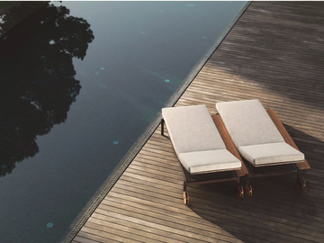 CASILDA - Recliner sun lounger with castors by Talenti - view 3