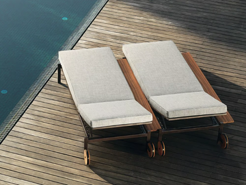 CASILDA - Recliner sun lounger with castors by Talenti - view 2