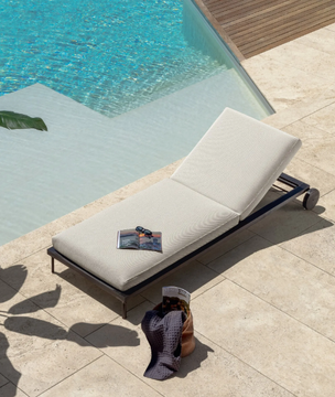 CLEOSOFT-WOOD - Teak sun lounger with castors by Talenti - view 3