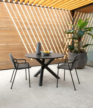 CORAL - Garden table in aluminum and top in porcelain stoneware by Talenti - view 3