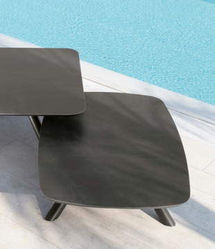 CORAL - Low porcelain stoneware garden side table by Talenti - view 3