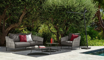 FRAME - 2 seater fabric garden sofa with removable cover by Talenti - view 3