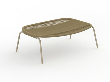 PANAMA - Rectangular rope garden footstool by Talenti - view 3