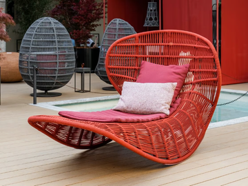 PANAMA ROCKING - Rocking rope garden armchair by Talenti - view 2