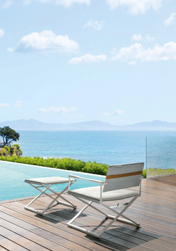 RIVIERA - Folding aluminium garden footstool by Talenti - view 3