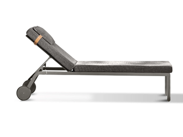 RIVIERA - Recliner fabric sun lounger with castors by Talenti - view 3