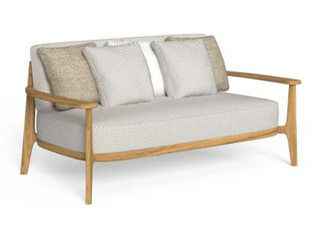 EVER - 2 seater fabric and teak garden sofa by Talenti - view 2