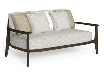EVER - 2 seater fabric and rosewood garden sofa by Talenti - view 2