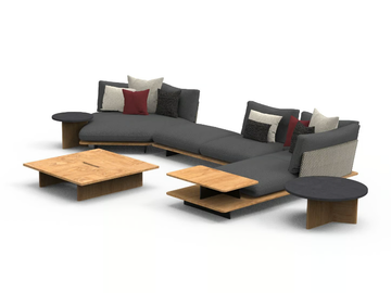 VENICE - Fabric garden sofa with chaise longue by Talenti - view 3