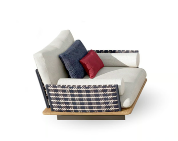 VENICE - Fabric garden armchair with armrests by Talenti - view 3
