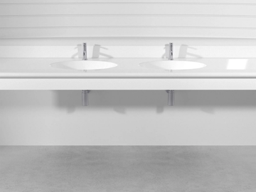OVAL PLTO2 - Wall-mounted custom Pietraluce® washbasin by Technova - view 3
