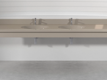 OVAL PLTO2 - Wall-mounted custom Pietraluce® washbasin by Technova - view 2