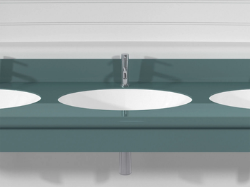 OVAL PLTO8 - Wall-mounted custom Pietraluce® washbasin by Technova - view 3