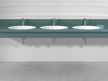 OVAL PLTO8 - Wall-mounted custom Pietraluce® washbasin by Technova - view 2